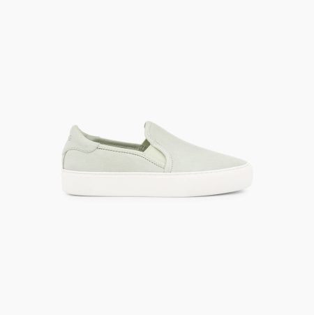 UGG Jass Suede Light Green Sneakers for Women (SWGH85930)